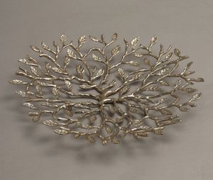 Bol à fruits décoratif de luxe moderne et écologique, magnifique design en feuille de métal, bol en laiton poli pour table et événements - Product Image 3