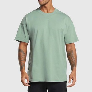 Camiseta de Manga Corta para Hombre, Talla Grande, Color Sólido, Cuello Redondo, Estilo Casual, 100% Algodón Jersey, Diseño Liso Teñido - Product Image 5