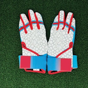 Gants en PU à doigts entiers, bleu, blanc, rouge, antidérapants, fermeture à boucle et crochet, unisexes, pour l'extérieur, toutes saisons - Product Image 3