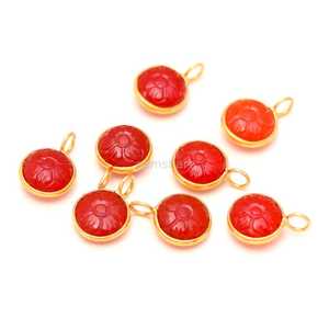 Natural Carnelian Flower Pendant 925 Sterling <b>Silver</b> Gemstone Jewelry Hand Carved Carnelian <b>Charm</b> Natural Stone Pendant Jewelry - Product Image 3