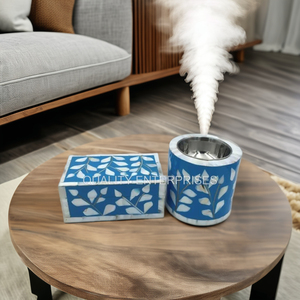 Quemador de Incienso Decorativo para el Hogar, Hecho a Mano, Ecológico y Duradero, con Incrustaciones de Concha de Nácar, Diseño Religioso Árabe, Alta Demanda - Product Image 5