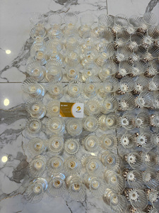99 Verres à vin et à cocktail faits main de qualité export, motif coquillage doré, pour décoration intérieure côtière vietnamienne, vaisselle pour mariage - Product Image 5