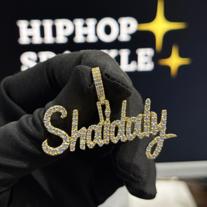 Pendentif personnalisé Hip Hop de luxe, serti de moissanite, collier breloque pour accessoires streetwear style rappeur - Product Image 1
