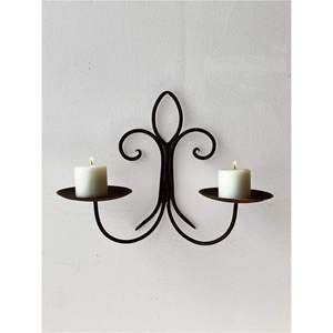 Handcrafted Metal Oak Leaf <b>Wall</b> <b>Sconce</b> Elegant Antique Bronze Floral 2 Arm <b>Wall</b> Mount Electric Candle Light for Rustic Home Deco - Product Image 6