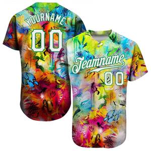 Vêtements de sport en gros pour l'industrie, maillot de baseball personnalisé multicolore d'Islande - Product Image 1