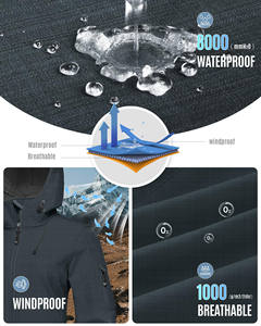 Chaqueta Softshell para Mujer, Impermeable, Antibacteriana, con Forro Polar Suave, con Capucha - Product Image 6