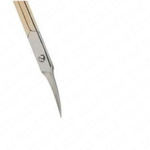 Ciseaux à cuticules professionnels de haute qualité, en acier inoxydable, avec manche doré, pour manucure et soins des ongles, vente en gros - Product Image 2