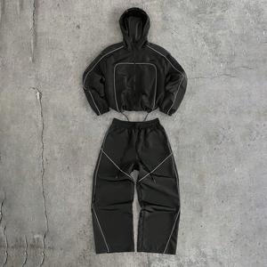 Nouvel ensemble coupe-vent décontracté en tissu éponge pour homme – Veste zippée respirante et élégante pour le printemps – Vente en gros et personnalisation - Product Image 6