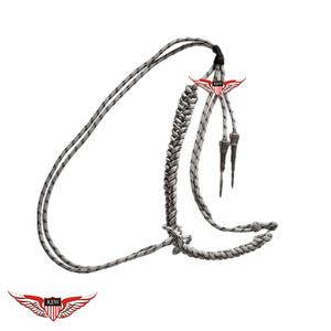Aiguillette de parade tressée en or, fil de bullion or et cramoisi brodé - Product Image 4