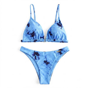 Conjunto de Bikini de 2 Piezas para Mujer, Personalizado al por Mayor, de Alta Calidad, Tela Suave y Elástica de Spandex/Nylon, Secado Rápido y Transpirable para Vacaciones en la Playa - Product Image 1