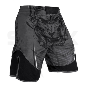 Shorts de MMA Sublimados Baratos al por Mayor para Hombre/ Shorts de Boxeo MMA con Logotipo Personalizado Profesional de Fábrica - Product Image 2