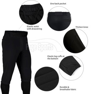 Pantalon de baseball confortable et respirant à faible MOQ, taille personnalisée, pour adulte, 100 % polyester, en vente - Product Image 3