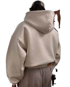 Sudadera con capucha de algodón 100% Unisex, forro polar bordado personalizado pesado de alta calidad para hombres, temporadas de invierno con capucha de gran tamaño - Product Image 4