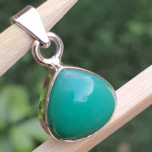 เครื่องประดับชั้นดีทำด้วยมือรูปหยดน้ำ925จี้เงินสเตอร์ลิงสีทองคริสโซเพรสสีเขียวออสเตรเลียการหมั้นแบบกลุ่ม - Product Image 3