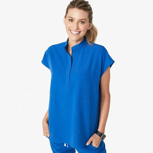 Conjunto de Uniformes Médicos de Alta Calidad para Mujer, Corte Ajustado, Pantalones Jogger Elásticos, Manga Corta, Cuello en V, para Spa, Dentista, Hospital - Product Image 3