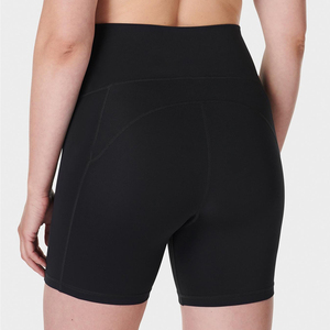 Pantalones de Yoga Personalizados de Cintura Alta, Shorts Casuales Deportivos Ligeros para Mujer, Shorts de Yoga para Gimnasio de Alta Calidad Hechos en Pakistán - Product Image 3