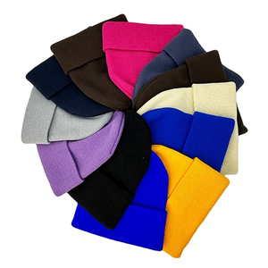 Bonnet unisexe noir uni Harry Johnson 100% acrylique tricoté à la machine pour l'hiver, décontracté, pour adultes, tour de tête 56-58 cm - Product Image 3