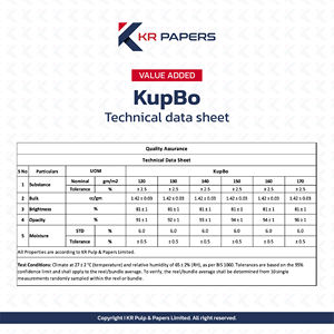 KR Kupbo - Rollo de Papel Biodegradable y Ecológico para Vasos Desechables, Certificado para Uso Alimentario, Alta Resistencia, Certificado ISO - Product Image 5