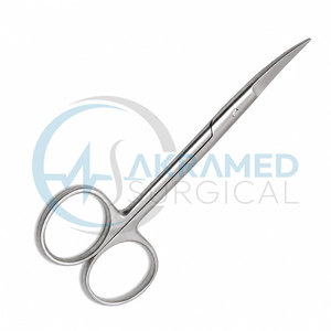 Tijeras Curvas Iris de Acero Inoxidable, Tijeras Quirúrgicas de Disección Superafiladas, Certificación CE, Instrumentos Oftálmicos y ORL - Product Image 5