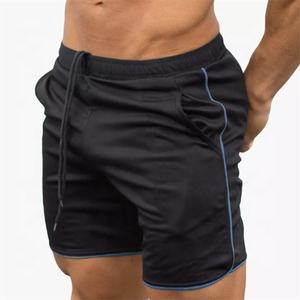 Pantalones cortos deportivos de gimnasio para hombre con bolsillos, joggers deportivos de lona sólida para correr, pantalones cortos de malla para entrenamiento físico - Product Image 1