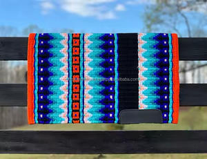 Meilleure qualité Nouvelle-Zélande Laine Double Armure Tissé À La Main Tapis De Selle Couleurs Attrayantes pour Western Riding Show Horse New Zealand - Product Image 6