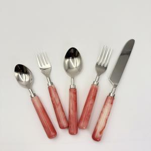 Juego de Cubiertos de Acero Inoxidable de Diseño Moderno con Mango de Resina para el Regreso a Clases - Product Image 4