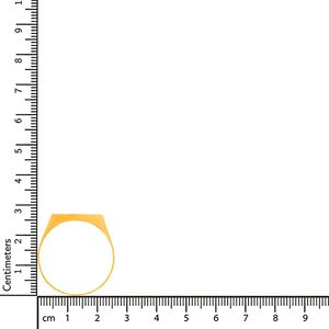 Chillai Worked Hexa <b>Men</b> Gold <b>Ring</b> 24K Gold Hexagonal Signet <b>Ring</b> with Intricate Crescent Moon and Floral Engraving - Product Image 4