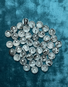 Rutil Noir Naturel Taille Rose Ronde 5 mm Calibrée Facettée pour Monture en Argent 925 et Or – Livraison Rapide Fournisseur - Product Image 1