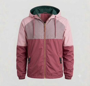 Chaqueta Cortavientos Unisex Ligera, Transpirable, Ecológica, de Lona Impermeable, con Capucha y Cuello Alto, Cierre de Cremallera, Estilo Urbano - Product Image 1