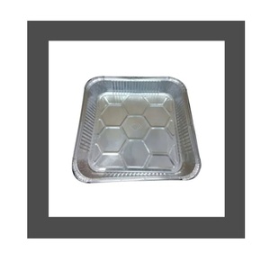 High Quality 9x9 Shallow 1200ml Aluminium Foil <b>Container</b> for Baking <b>Takeaway</b> and Food Packaging Use for Export Selling Price - Product Image 1