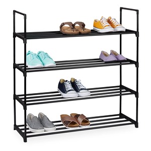 Un porte-chaussures en métal ajoute de l'efficacité à votre routine quotidienne, son cadre métallique durable conserve sa solidité au fil du temps. - Product Image 5