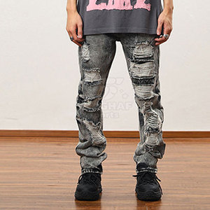 Jean Pantalon robuste décontracté pour activités de plein air et quotidiennes, pantalon homme délavé - Product Image 6