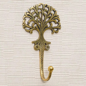 Handicraft Vintage Handmade Fancy Decorative Brass Plated Metal Plant <b>Wall</b> Hocks For Use Bathroom Hanging <b>Clothes</b> Metal <b>Wall</b> Hoc - Product Image 1