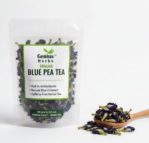 Paquete de viaje de té de guisante azul con funda compacta para preparar sobre la marcha en el trabajo o de viaje, con infusión rápida y sin goteo. - Product Image 2