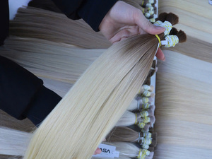 Venta caliente 100 gramos de extensiones de cabello virgen vietnamita a granel Natural recto doble dibujado Color Piano sin enredos trama mejor - Product Image 3