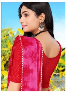 ผ้าคุณภาพสูงยืดหยุ่นได้ เสื้อส่าหรีไซส์ใหญ่สำหรับผู้หญิง ขนาดสั่งตัดได้ พร้อมใส่ ใช้งานง่าย ซื้อได้ในราคาถูกที่สุด - Product Image 4