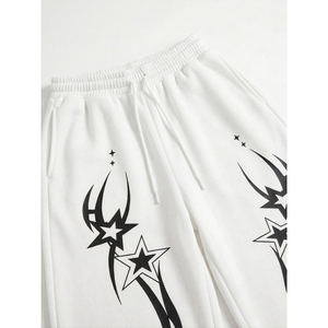 Pantalon baggy en toile à coupe droite, taille mi-haute élastiquée, décontracté, en polyester/coton épais, pour l'hiver - Product Image 6