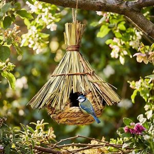 Casa para Pájaros de Hierba Natural, Ecológica, Colgante, para Pinzones y Aves Pequeñas, Refugio Duradero para Jardín - Product Image 3