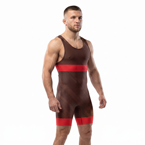 Custom Sublimated Wrestling Singlet Men's Wrestling Jersey Quick Dry Compression Wrestling Singlet Team Sportswear Wholesale - Product Image 1
