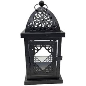 Stylish Moroccan Black Metal Hanging Candle <b>Lantern</b> Holder Decorative Iron <b>Tealight</b> Stand For Indoor Outdoor Home Decor Events - Product Image 1