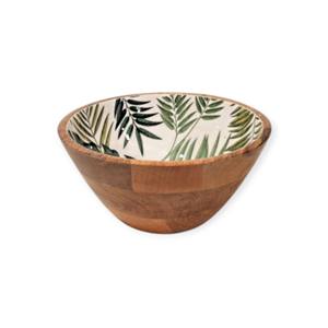 ชามไม้ทรงมินิมอลพร้อมเคลือบสีฟ้าสดใสด้านในและรูปทรงธรรมชาติที่เรียบง่ายสำหรับการรับประทานอาหารสไตล์ร่วมสมัยที่ดูสดชื่น - Product Image 5