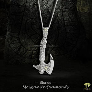 High Quality Sword Jewelry Pendant With Brilliant Stone Detail And Luxury Hip Hop Finish - Product Image 4