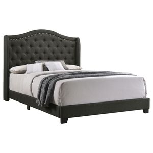 Lit Queen Size Gris Cuivre avec Tête de Lit Capitonnée, Confort et Style Assurés - Product Image 3