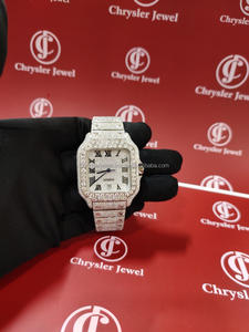 2024 VVS Clarity Moissanite Diamond Automatic <b>Watch</b> Good Quality Stainless Steel Band for Him & Her Direct Wholesale Supplier - Product Image 2