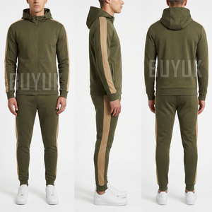 Men's Maroon Tracksuit Set Full Sleeve Zipper Sporty Casual Autumn Wear Polyester Cotton Regular Fit <b>Joggers</b> with Side <b>Pockets</b> - Product Image 5