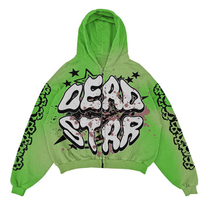 Sudadera con Capucha Personalizada de Alta Calidad para Hombre, 100% Algodón Transpirable, 340g, Invierno, Cierre de Cremallera, Talla Grande, con Serigrafía Personalizada - Product Image 1