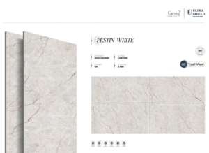 กระเบื้องพอร์ซเลนลายหินอ่อนพรีเมียม ขนาด 800x1600 1200x1800 750x1500 มม. กระเบื้องปูพื้นและผนังหรูหราสำหรับบ้านพักตากอากาศ - Product Image 3