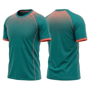 OEM Full Sublimation Breathable Sportswear T-Shirt | Sublimation Fitness Apparel Supplier | <b>Men</b> Women Adults Sizes | Short - Product Image 3