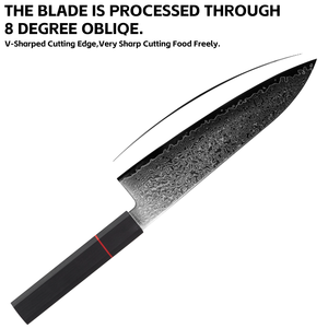 มีดเชฟเหล็กดามัสกัสแบบดั้งเดิม LEGACY BLADES พรีเมียม ทำมือ เป็นมิตรกับสิ่งแวดล้อม ใช้งานได้ทั้งมือซ้ายและขวา ด้ามไม้ 67 ชั้น - Product Image 4