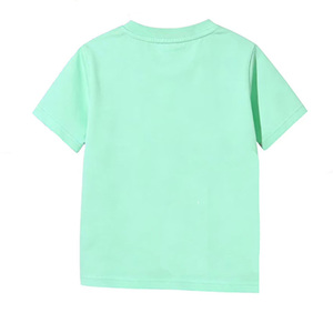 Camisetas de Algodón 100% para Niñas Pequeñas, Cuello Redondo, Estampado de Pájaros de Dibujos Animados, Manga Corta con Volantes, Anti-Pilling, Transpirables, Venta al Por Mayor - Product Image 4